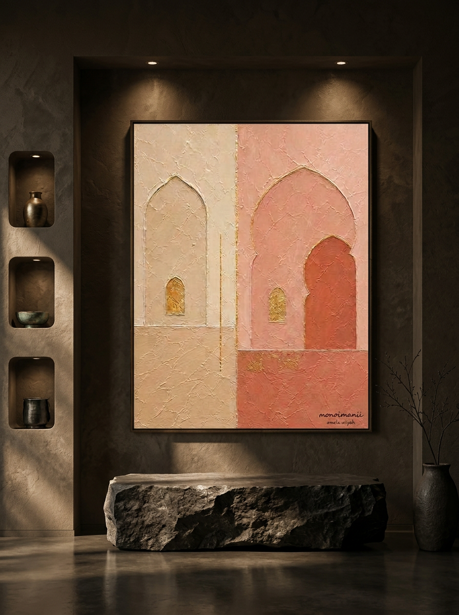Atlantic Ochre, Pigment on canvas, 2026, original work by Amela Aiiyah Zetterberg