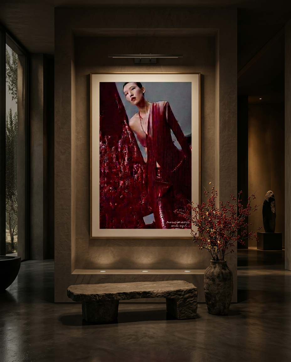 Crimson Veil, fine art photograph, 2026, by Amela Aiiyah Zetterberg