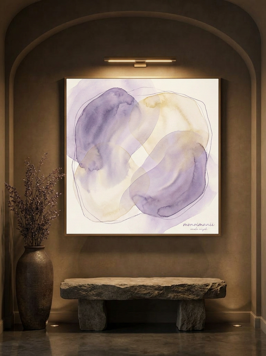 Lavender Fields, Pigment on canvas, 2026, original work by Amela Aiiyah Zetterberg