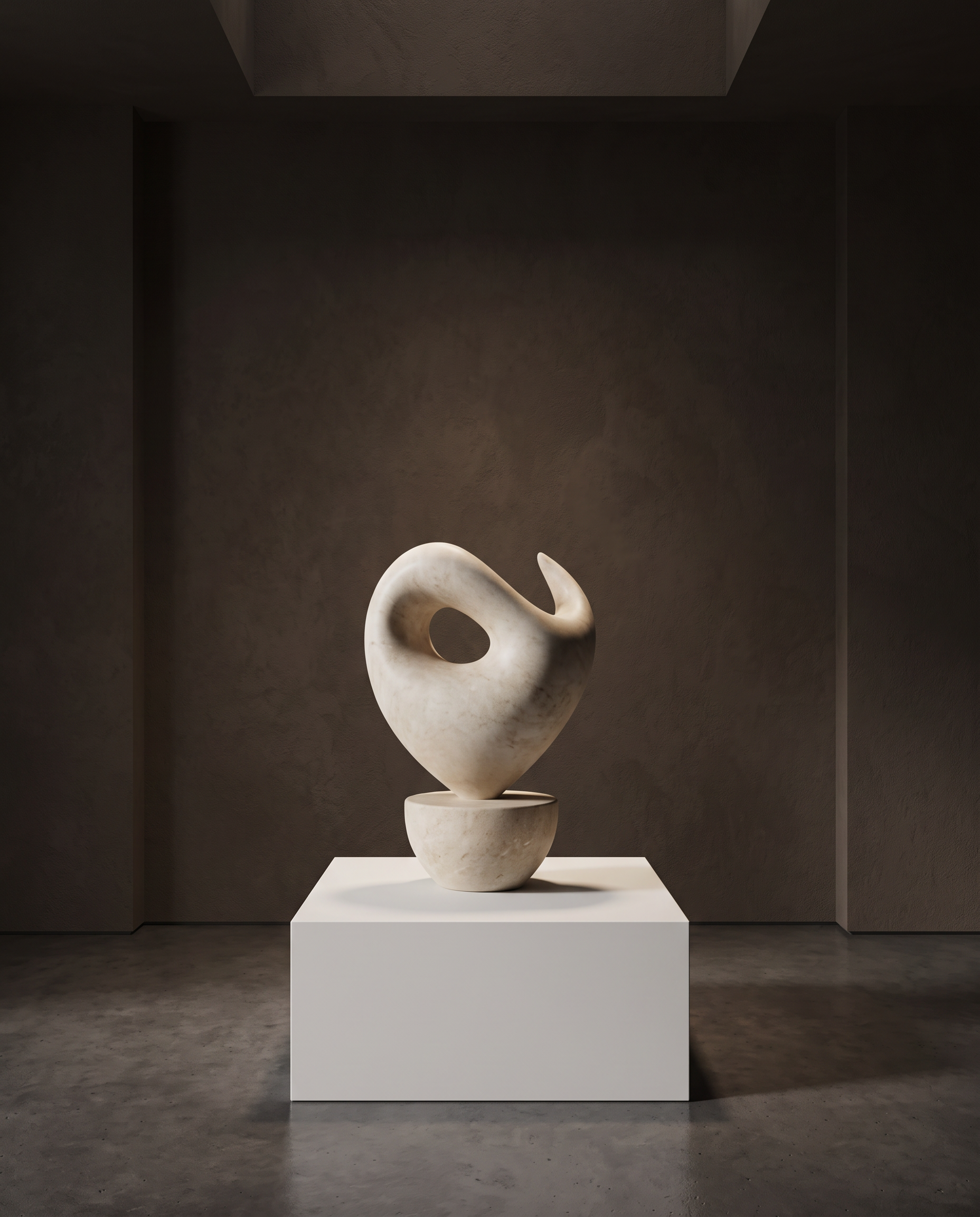 The Sculpted Light, Emerald marble, 2026, original sculpture by Amela Aiiyah Zetterberg