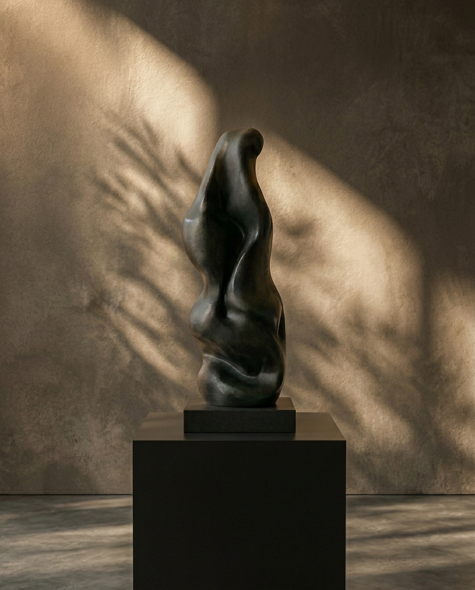 Sculpture on Rouge Marble, Rouge marble, 2026, original sculpture by Amela Aiiyah Zetterberg